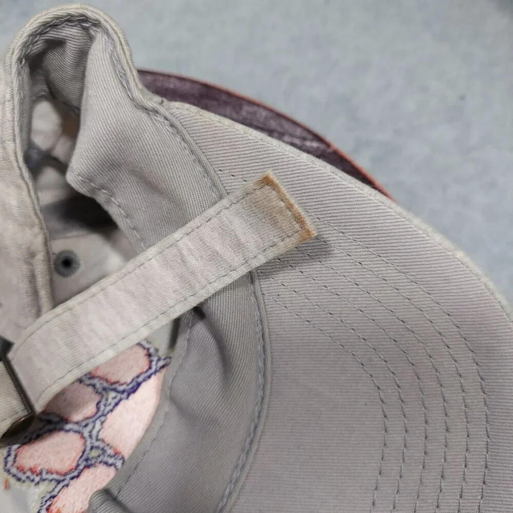 Gray Clemson Tiger Paw Hat Adjustable College Football Discolor on Strap